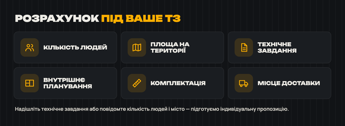 Розрахунок укриття під технічне завдання